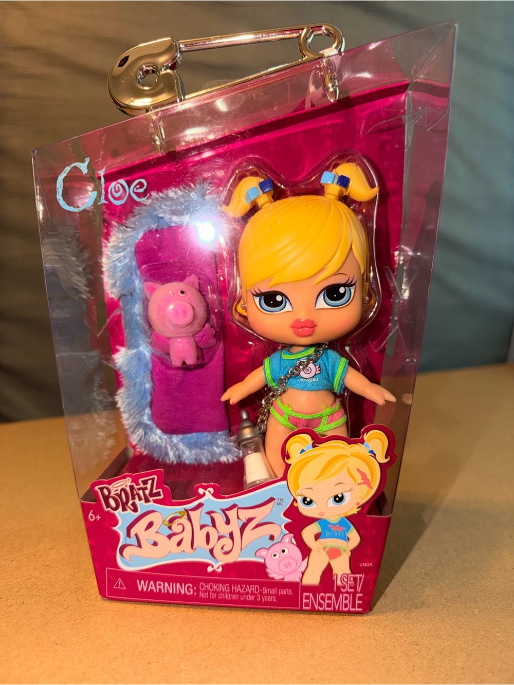 💕👧🏼Bratz Babyz Cloé Doll in Pink & Teal Outfit with Pet Pig🐷